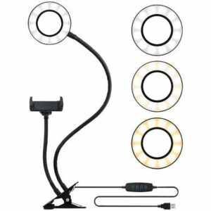 RING LIGHT Anneau lumineux LED avec support pour smartphone