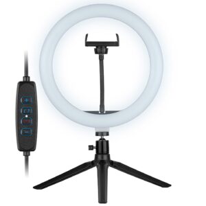 Ring Light QX-260 avec Mini Trépied et Support Téléphone